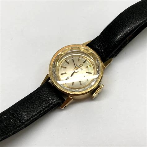 omega 14k gold watch women's|omega 14 karat gold watch.